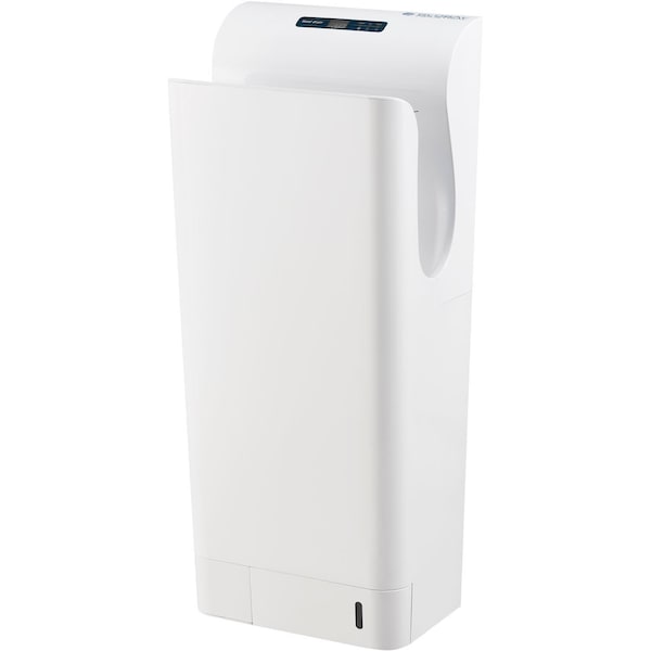 Global Industrial High Velocity Vertical Automatic Hand Dryer W/ HEPA Filter, White, 110-120V 640955W - main